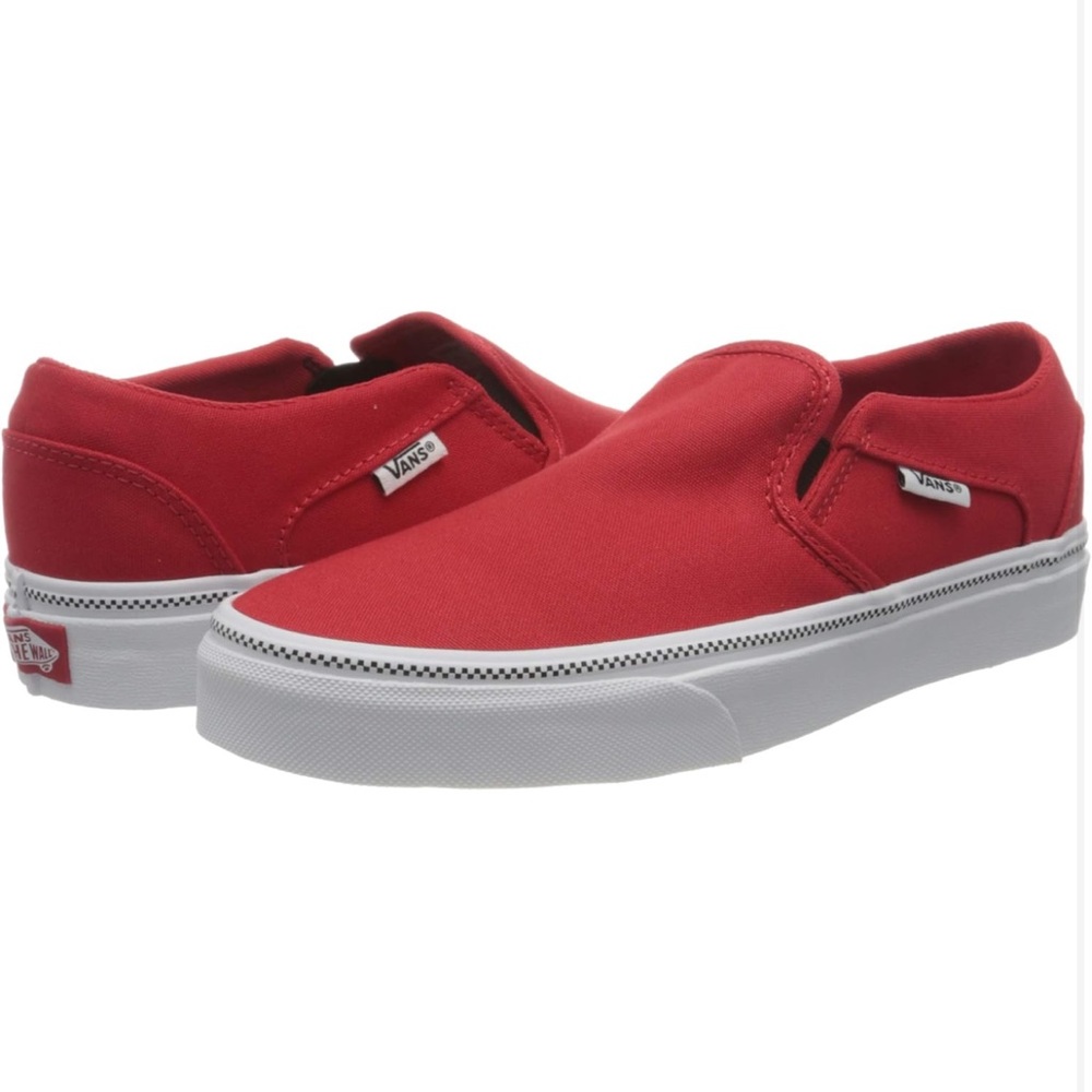 Vans Red Slip-On Sneakers